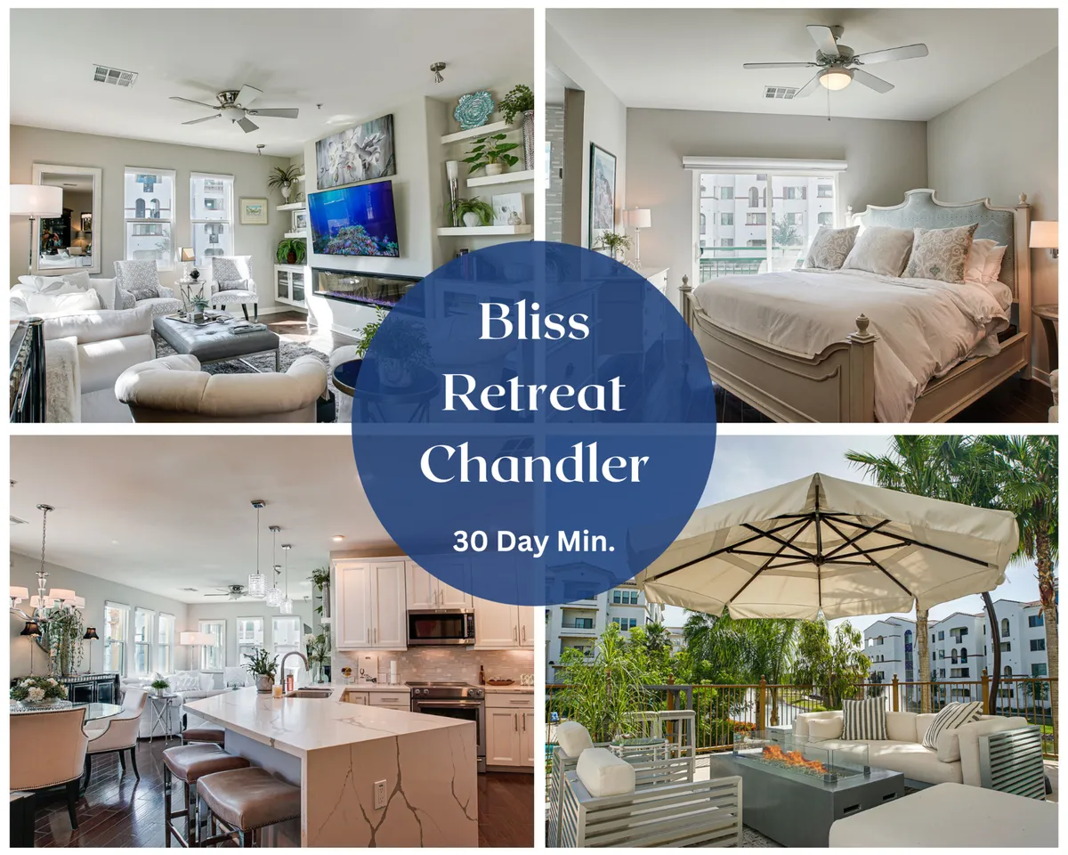 This image presents a tranquil interior living space with comfortable seating, a spacious dining area, and a glimpse of outdoor patio seating with a fire pit. The cozy atmosphere and visible outdoor connection suggest a welcoming return after a day of adventure.